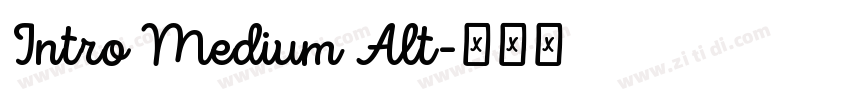 Intro Medium Alt字体转换